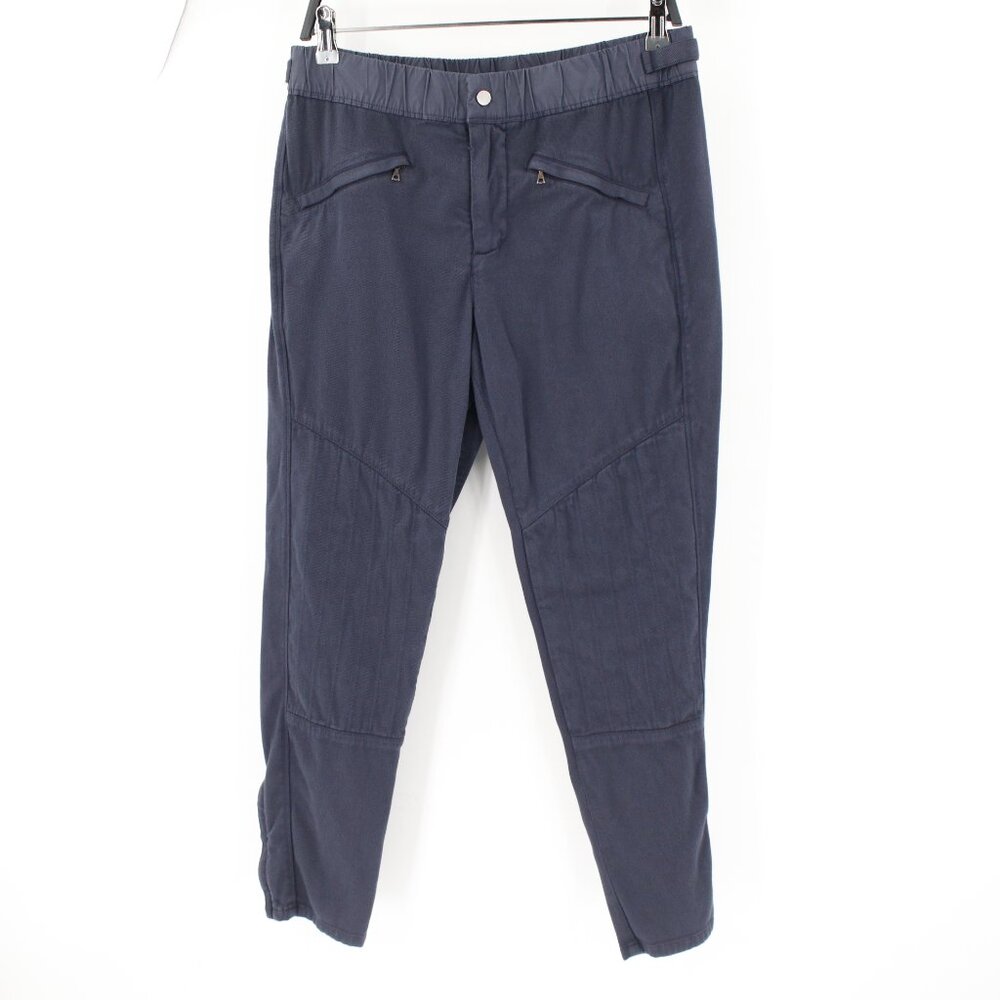 James Perse Pants Womens 28 Easy Biker Ankle Zip Cropped Made in USA pockets